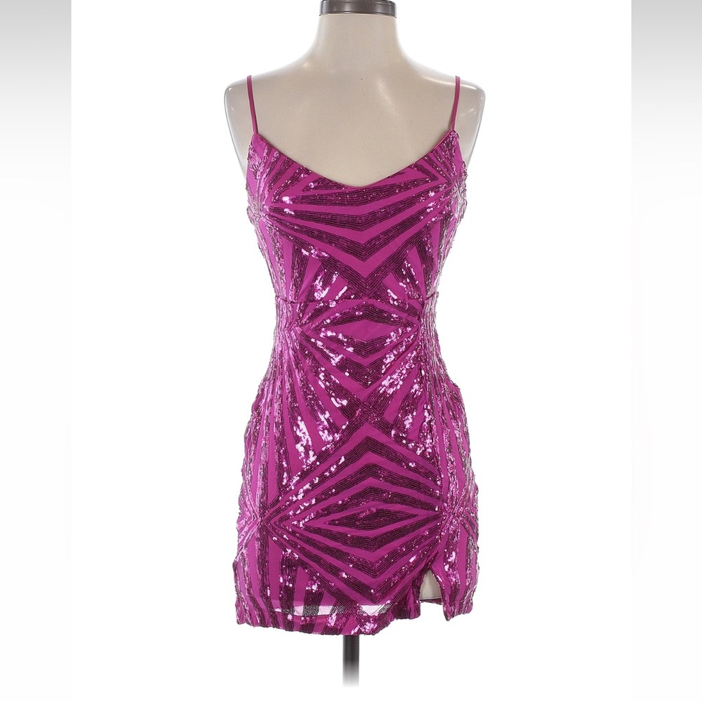 Pink sequin mini dress. Sz Sm. Sexy and cute!